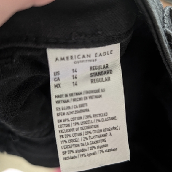 American Eagle Classic Skinny Black Jeans Size 14 - Picture 4 of 5